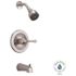 Delta Foundations Single-Handle 1-Spray Tub and Shower Faucet in Brushed Nickel (Valve Included)