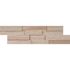 MSI White Oak 3D Mini Ledger Panel 4.5 in. x 16 in. Splitface Marble Wall Tile (5 sq. ft./case)