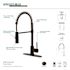 Kingston Brass Single-Handle Pull-Down Sprayer Kitchen Faucet in Black