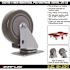 SNAP-LOC 4 in. Polyurethane Swivel Plate Caster with 375 lbs. Load Rating