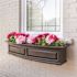 Mayne Nantucket 48 in. x 11.5 in. Self-Watering Espresso Polyethylene Window Box