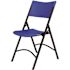 National Public Seating NPS 600 Blue Blow Molded Metal Frame Folding Chair, Pack of 4