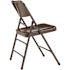 National Public Seating Brown Metal Stackable Folding Chair (Set of 4)