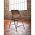 National Public Seating Brown Metal Stackable Folding Chair (Set of 4)