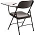 National Public Seating 5200 Series Black Tablet Arm 18-Gauge Steel Folding Chair, Grey Nebula Left Arm (2-Pack)