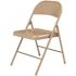 National Public Seating Beige Metal Stackable Folding Chair (Set of 4)