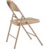 National Public Seating Beige Metal Stackable Folding Chair (Set of 4)