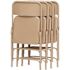National Public Seating Beige Metal Stackable Folding Chair (Set of 4)