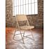 National Public Seating Beige Metal Stackable Folding Chair (Set of 4)