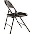 National Public Seating Black Metal Stackable Folding Chair (Set of 4)