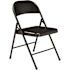 National Public Seating Black Metal Stackable Folding Chair (Set of 4)
