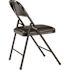 National Public Seating Black Vinyl Padded Seat Stackable Folding Chair (Set of 4)