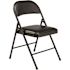 National Public Seating Black Vinyl Padded Seat Stackable Folding Chair (Set of 4)