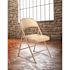National Public Seating Beige Vinyl Padded Seat Stackable Folding Chair (Set of 4)