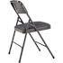 National Public Seating Blue Fabric Padded Seat Stackable Folding Chair (Set of 4)