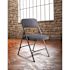 National Public Seating Blue Fabric Padded Seat Stackable Folding Chair (Set of 4)