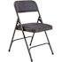 National Public Seating Blue Fabric Padded Seat Stackable Folding Chair (Set of 4)