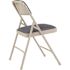 National Public Seating Blue/Grey Fabric Padded Seat Stackable Folding Chair (Set of 4)