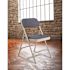 National Public Seating Blue/Grey Fabric Padded Seat Stackable Folding Chair (Set of 4)