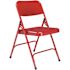 National Public Seating 200 Series Red Premium All-Steel Double Hinge Folding Chair (4-Pack)
