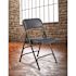 1300 Series Dark Midnight Blue Premium Vinyl Upholstered Triple Brace Double Hinge Folding Chair (4-Pack)