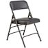 1300 Series Dark Midnight Blue Premium Vinyl Upholstered Triple Brace Double Hinge Folding Chair (4-Pack)