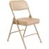 National Public Seating 3200 Series Premium 2 in. Vinyl Upholstered Double Hinge Folding Chair, Beige (Pack of 2)