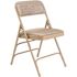 National Public Seating Beige Fabric Seat Stackable Folding Chair (Set of 4)