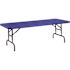 National Public Seating 72 in. Blue Plastic Adjustable Height Folding High Top Table