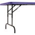 National Public Seating 72 in. Blue Plastic Adjustable Height Folding High Top Table