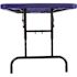 National Public Seating 72 in. Blue Plastic Adjustable Height Folding High Top Table