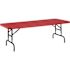 National Public Seating 72 in. Red Plastic Adjustable Height Folding High Top Table