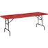 National Public Seating 72 in. Red Plastic Adjustable Height Folding High Top Table