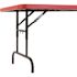 National Public Seating 72 in. Red Plastic Adjustable Height Folding High Top Table
