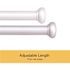 Kenney Weaver 72 in. - 144 in. Adjustable Single Indoor/Outdoor Curtain Rod 1 in. Diameter in Brushed Nickel with Cap Finials