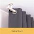 Kenney Weaver 72 in. - 144 in. Adjustable Single Indoor/Outdoor Curtain Rod 1 in. Diameter in Brushed Nickel with Cap Finials