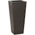 Vasesource 16 in. x 20 in. Matte Black Fiberstone Rectangular Planter