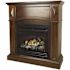 Pleasant Hearth 20,000 BTU 36 in. Compact Convertible Ventless Propane Gas Fireplace in Cherry
