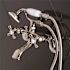 Kingston Brass 3-Handle Claw Foot Tub Faucet Wall-Mount Adjustable Centers with Hand Shower in Polished Nickel
