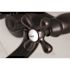 Kingston Brass 3-Handle Claw Foot Tub Faucet Wall-Mount Adjustable Centers with Hand Shower in Oil Rubbed Bronze
