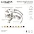 Kingston Brass 3-Handle Claw Foot Tub Faucet Wall-Mount Adjustable Centers with Hand Shower in Oil Rubbed Bronze