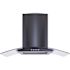 Winflo 30 in. Convertible Wall Mount Range Hood in Black with Mesh Filters and Push Button Control