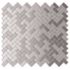 Earl Grey Stainless 12.09 in. x 11.65 in x 5mm Brushed Metal Self-Adhesive Wall Mosaic Tile (11.76 sq. ft. /case)