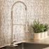 Maidenhair Mixed Grays 12.09 in. x 11.65 in. x 5 mm Stone Self-Adhesive Wall Mosaic Tile (11.76 sq. ft. /case)
