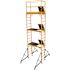 18 ft. Jobsite Series Mobile Baker 3-Story Rolling Scaffolding Tower w/ Platform Outriggers Guard Rail, 6 X 10 X 20 ft.
