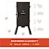 Masterbuilt 30 in. Analog Electric Smoker in Black with 3 Racks