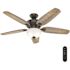 Hunter Channing 54 in. Hunter Express Indoor Noble Bronze Ceiling Fan with Remote and Light Kit Included