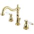 Kingston Brass Victorian 8 in. Widespread 2-Handle Bathroom Faucet in Polished Brass