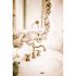 Kingston Brass Victorian Cross 8 in. Widespread 2-Handle Bathroom Faucet in Antique Brass