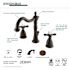 Kingston Brass Victorian Cross 8 in. Widespread 2-Handle Bathroom Faucet in Oil Rubbed Bronze